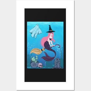 Witch Mermaid Posters and Art